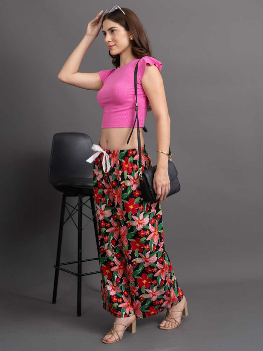 Women Flared flower printed palazzo