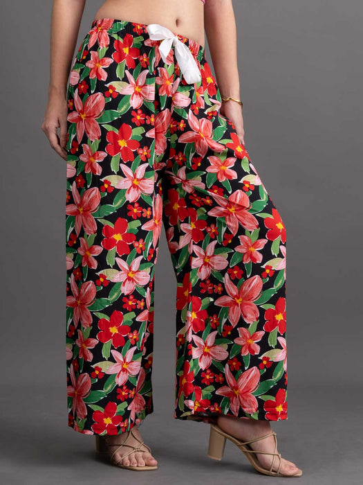 Women Flared flower printed palazzo
