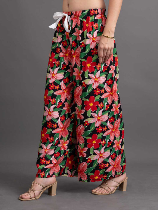 Women Flared flower printed palazzo