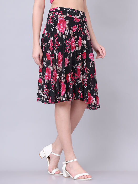 Women Multi color Floral Printed Skirt
