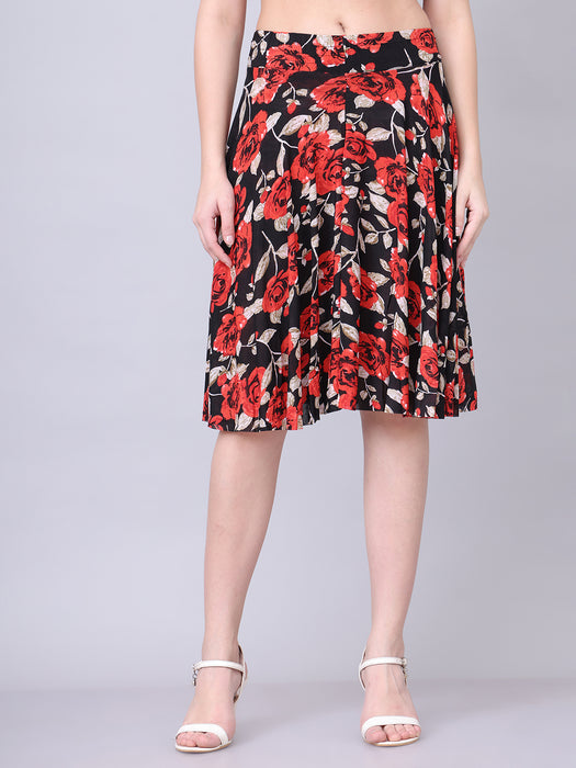 Women Multi color Floral Printed Skirt