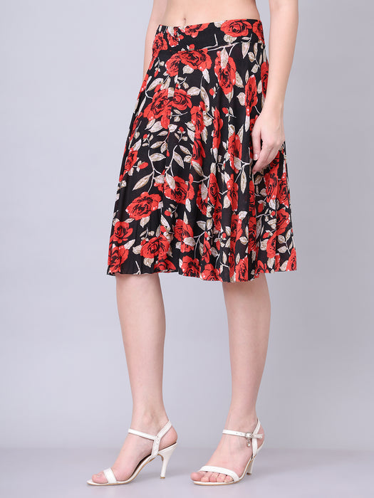 Women Multi color Floral Printed Skirt