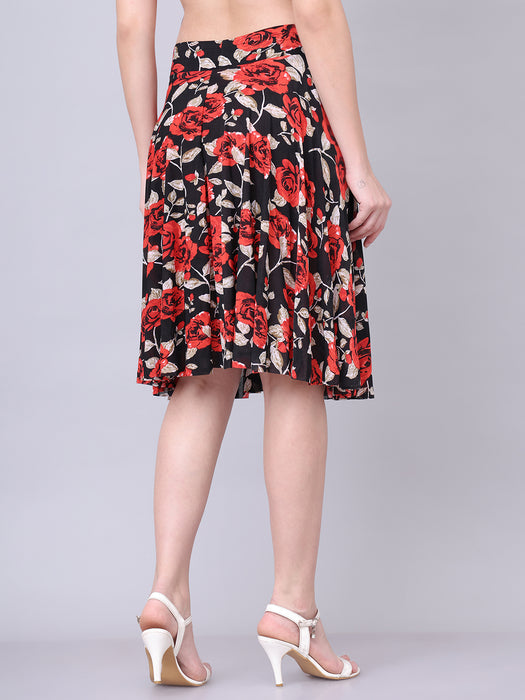 Women Multi color Floral Printed Skirt