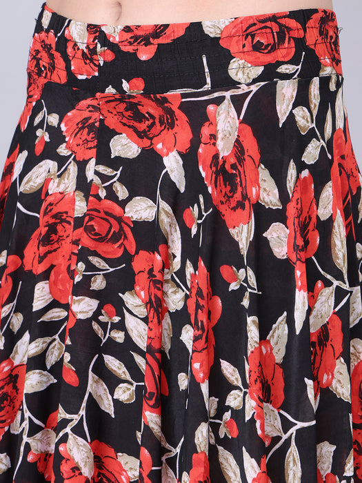 Women Multi color Floral Printed Skirt