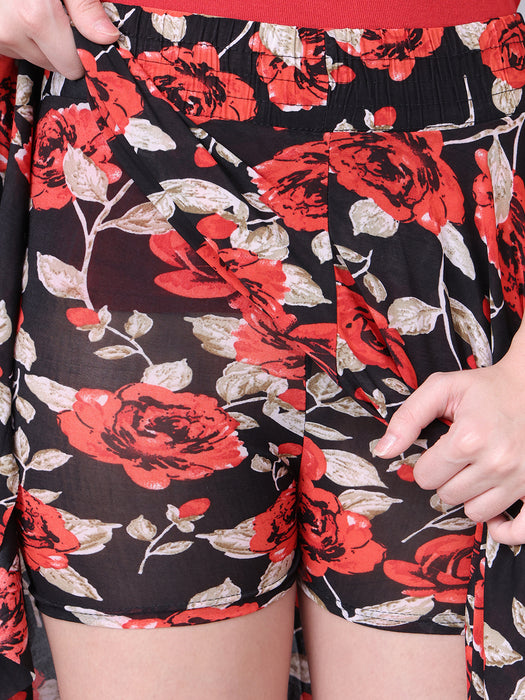 Women Multi color Floral Printed Skirt