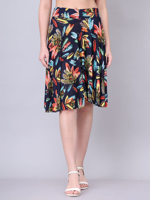 Women Multi color Pankh Printed Skirt