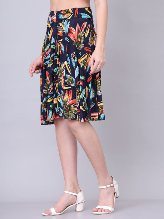 Women Multi color Pankh Printed Skirt