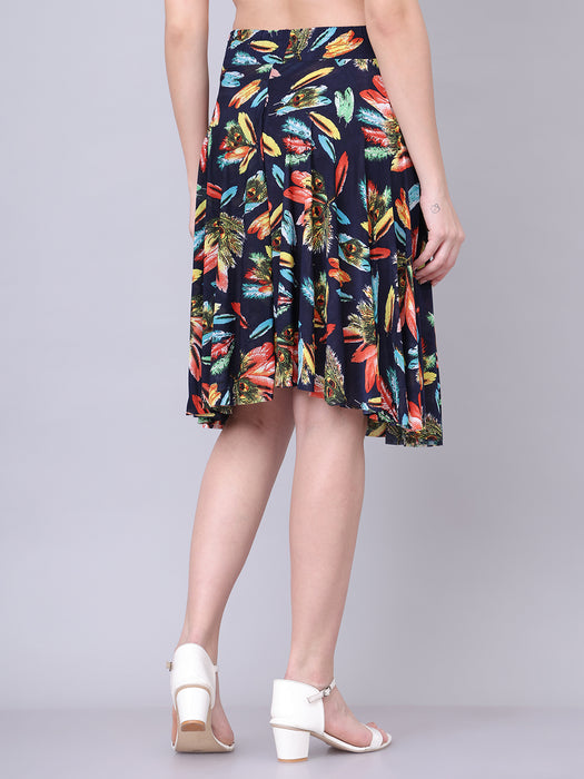 Women Multi color Pankh Printed Skirt