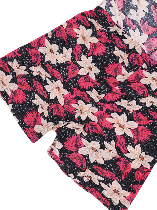 Women Multi color Polyster Lycra Full Printed Skirt with inner short