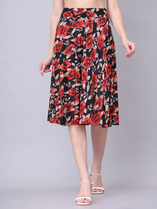 Women Multi color Floral Printed Skirt