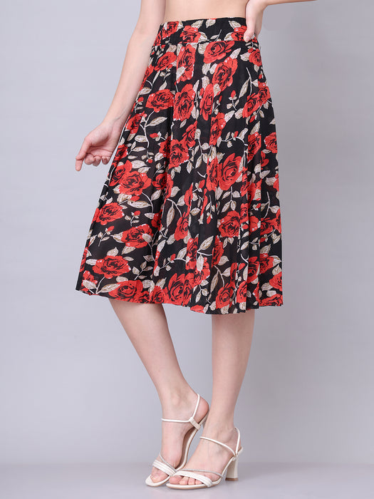 Women Multi color Floral Printed Skirt