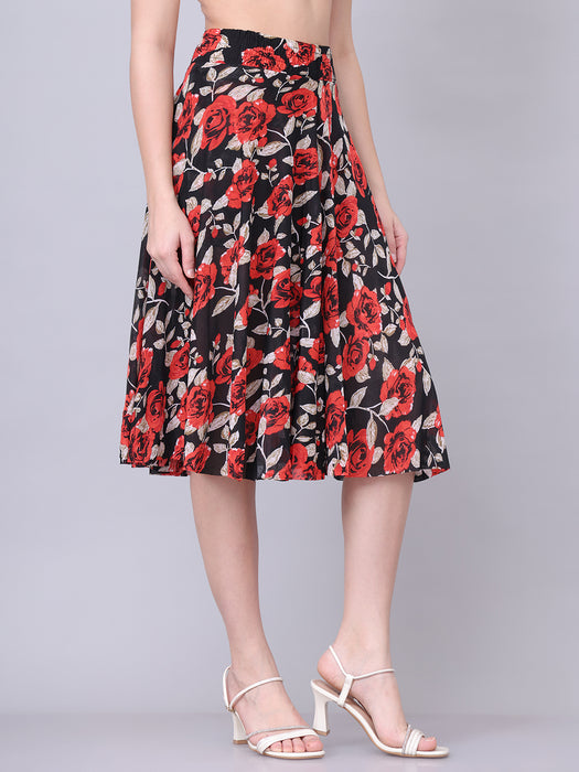 Women Multi color Floral Printed Skirt