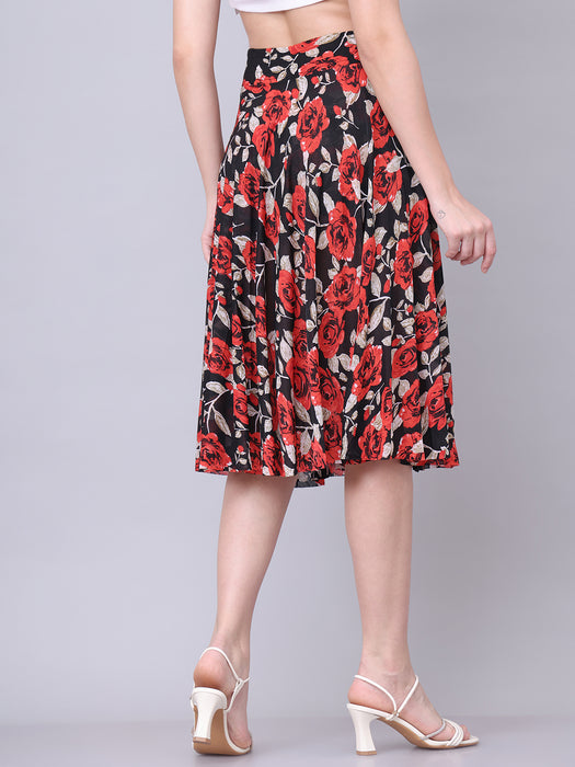 Women Multi color Floral Printed Skirt
