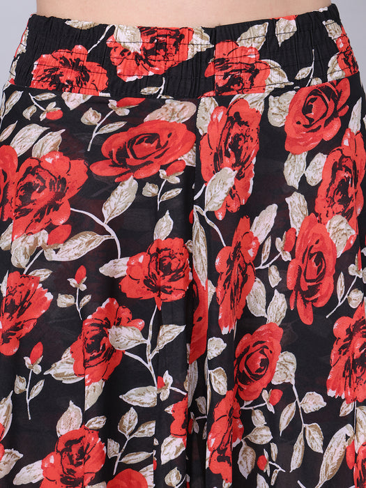Women Multi color Floral Printed Skirt
