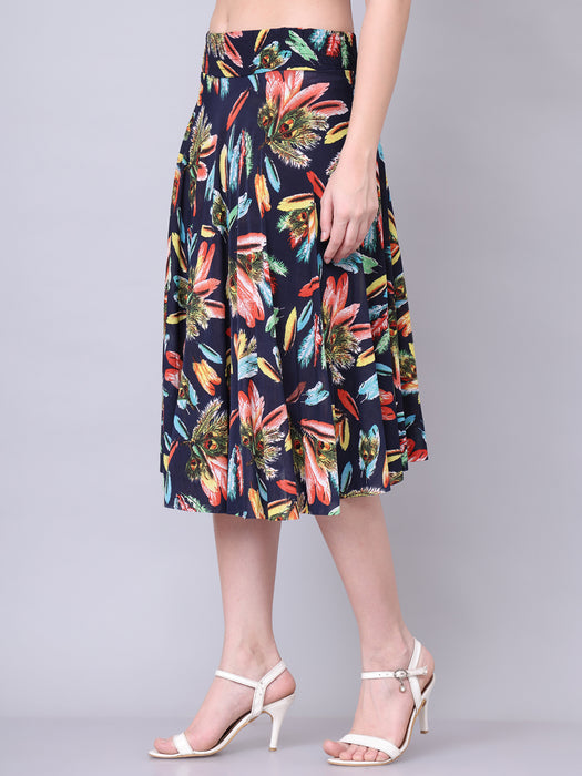 Women Multi color Pankh Printed Skirt