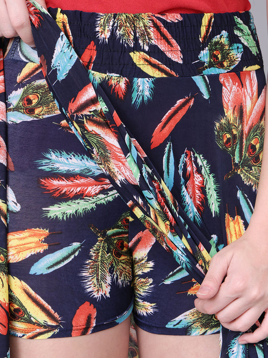 Women Multi color Pankh Printed Skirt