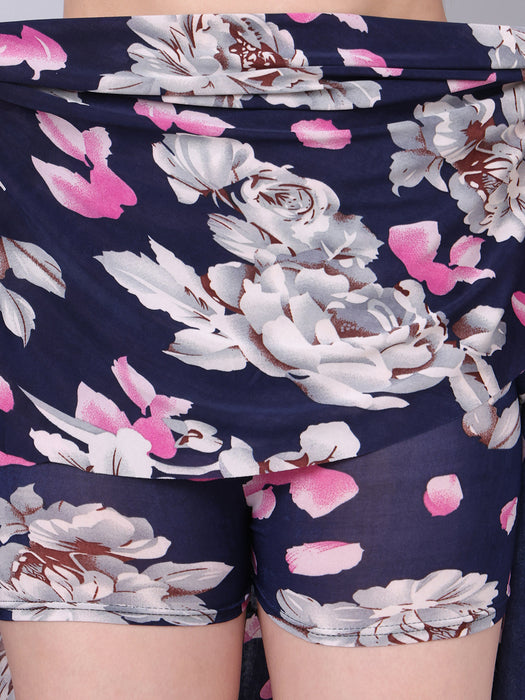 Women Multi color Leaves Printed Skirt