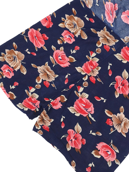 Women Multi color Polyster Lycra Flower Printed Skirt with inner short