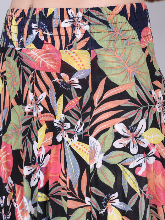 Women Multi color Abstract Printed Skirt