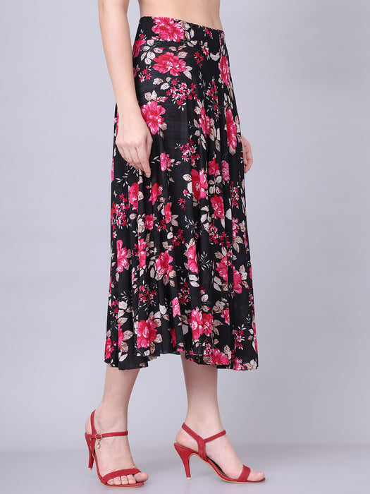 Women Multi color Floral Printed Skirt