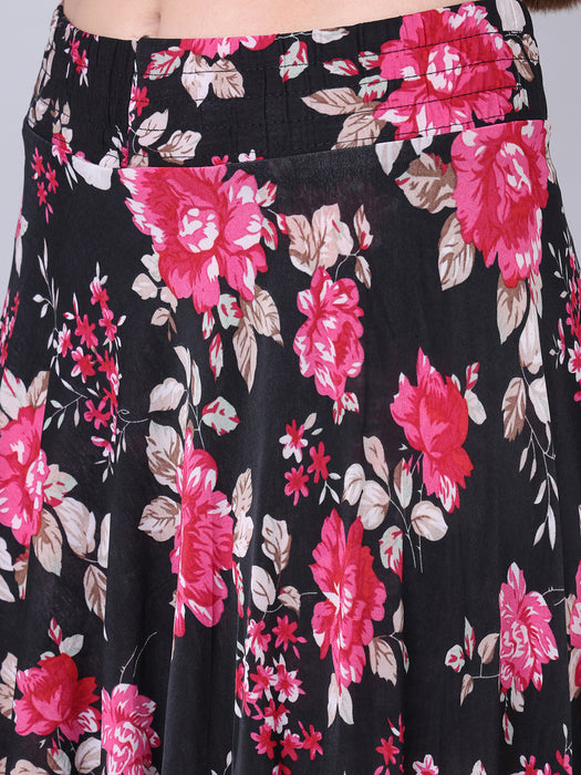 Women Multi color Floral Printed Skirt