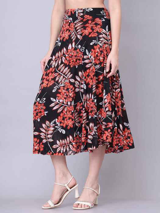Women Multi color Geographi Printed Skirt
