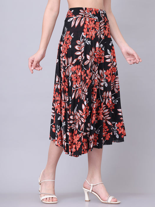 Women Multi color Geographi Printed Skirt