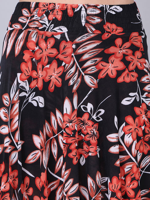Women Multi color Geographi Printed Skirt